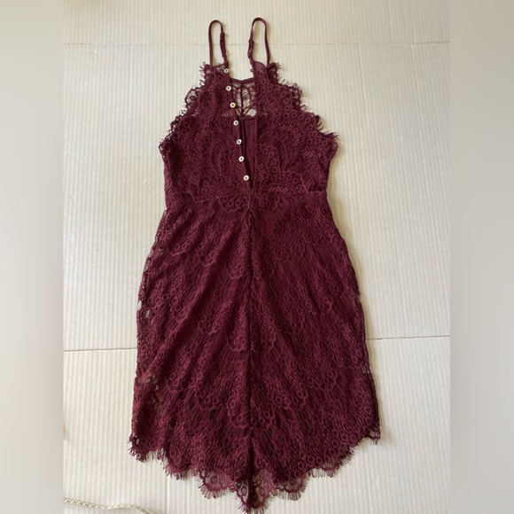 Free People Intimately Crochet Lace Shell Buttons Bodycon Slip Dress Size XS - Picture 10 of 16
